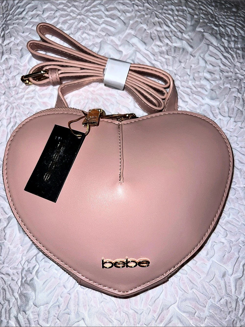 bebe Malou Heart Crossbody Bag Pink NWT